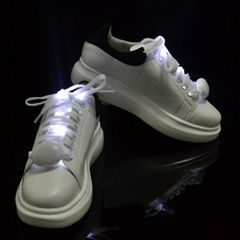 Fashionable design colorful nylon luminous shoelace light up led shoelace