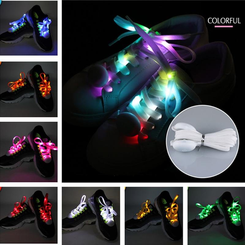 Fashionable Design Colorful Nylon Luminous LED Shoelace Light up LED Shoelace