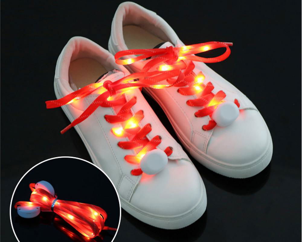 Fashionable Design Colorful Nylon Luminous LED Shoelace Light up LED Shoelace 4