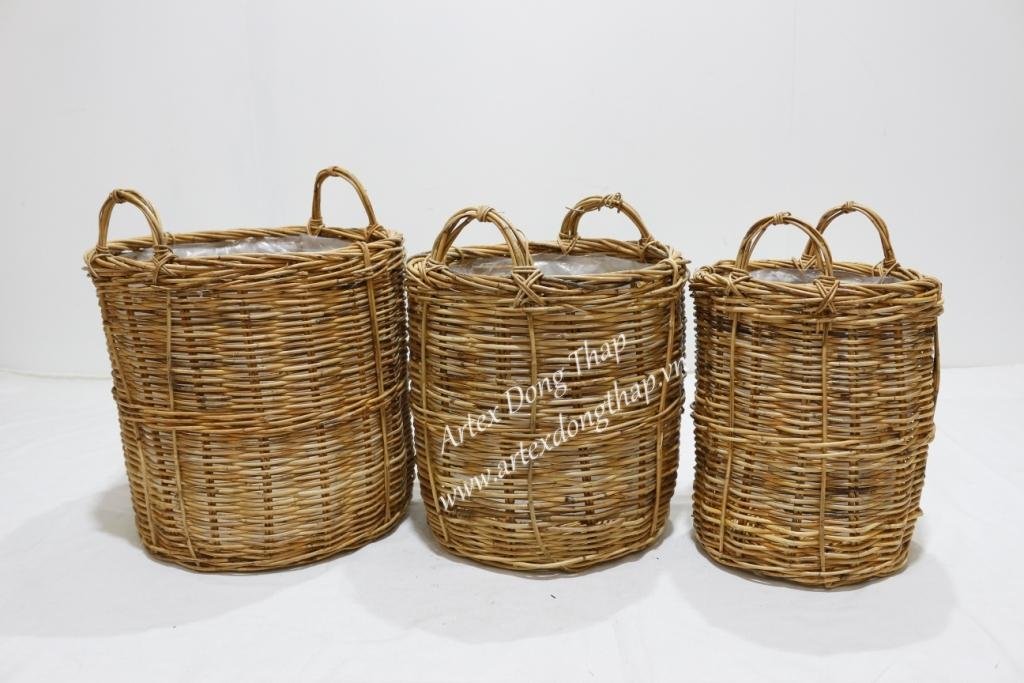Best selling rattan basket for home garden - BH3190H-3NA