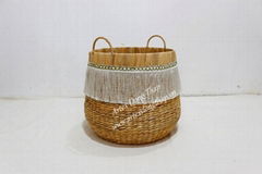 Newest round water hyacinth basket for home furniture-SD5157B-1NA