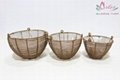 Poly rattan hanging planter for home garden-CH2318A-3BR 2