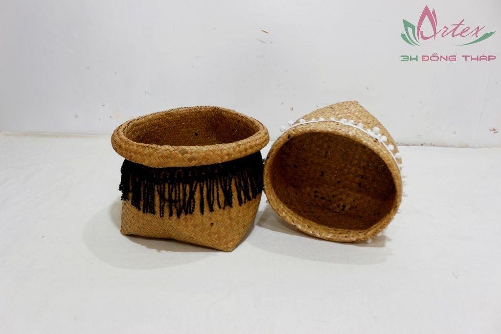 Hot item storage palm leaf baskets - BH4783A-2NA 2