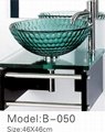 glass wash basin price B050