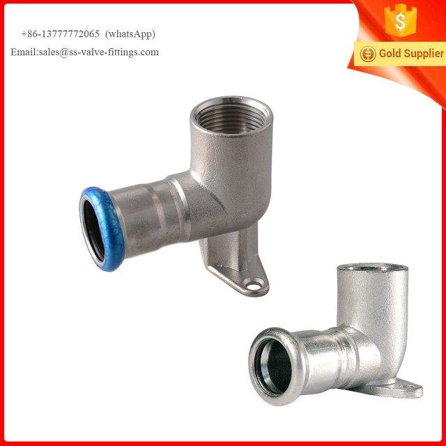 Press fittings 90° Female Elbow with Wall Plate