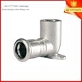 Press fittings 90° Female Elbow with Wall Plate 3
