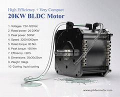 High Efficiency 20KW electric car BLDC motor 