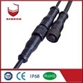 M12 2 prong 240v waterproof connector IP67 for LED connector waterproof