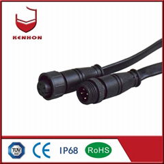 M15 waterproof circular and mental connector with 5 pin IP68 used at outdoor lig