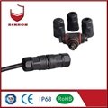 M20 assembled IP68 2 pin waterproof panel connector for electrical LED outdoor l 1