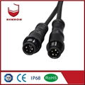 3+2 2 pin IP65 waterproof connectors for
