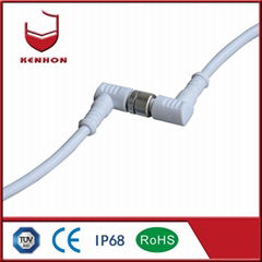 M12 90 degree 3 pin IP65 ac waterproof