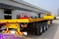 3 axle 40ft flatbed container semi trailer flatbed shipping trailer 3