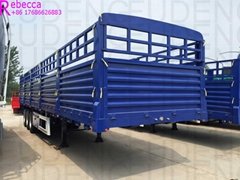 China 3 axle bagged cement transport flatbed trailer sidewall semi trailer for s