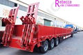 Heavy construction machine transport low deck trailer lowboy semi trailer