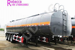 Heated insulated 3 axle asphalt tanker trailer used transport bitumen tank trail