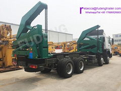 3 axle self loading container sidelifter trailer side loader container truck tra
