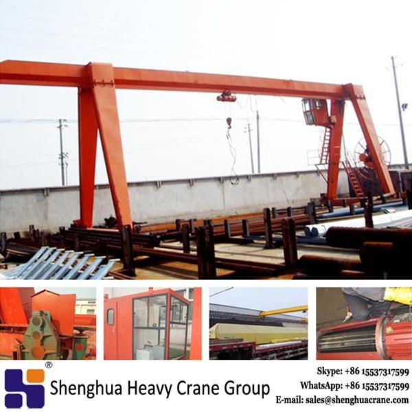 20 ton godown box type single girder gantry crane with CD hoist 4