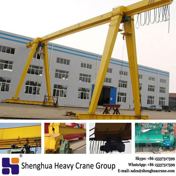 20 ton godown box type single girder gantry crane with CD hoist 5