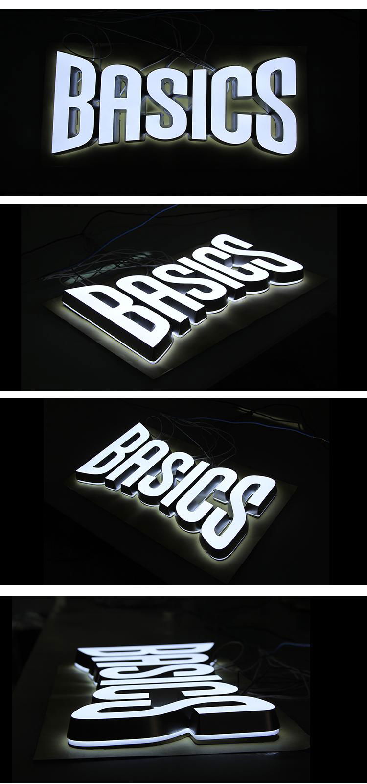 Acrylic Outdoor Led Channel Letter Sign Luminous Letter Sign