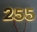 LED Back Lighted Metal Alphabet 3d Stainless Steel Letter Sign For Business 5