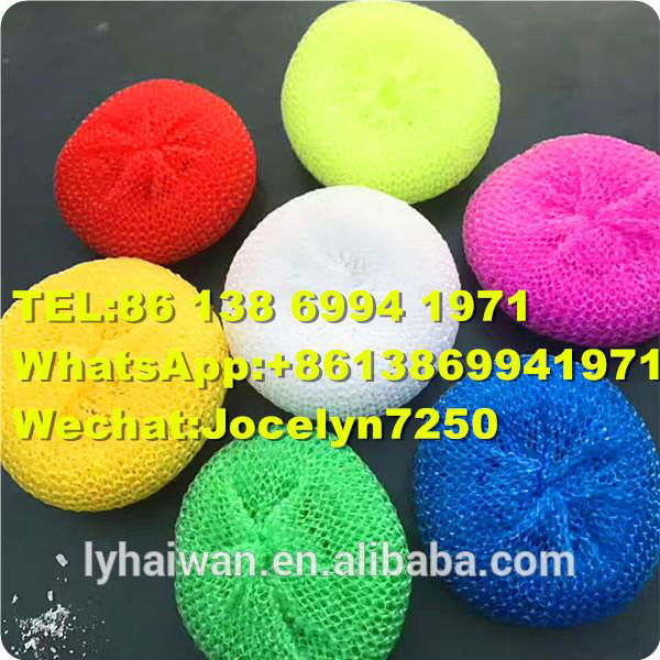 Colorful plastic net mesh scourer PP PET scourers scrubber