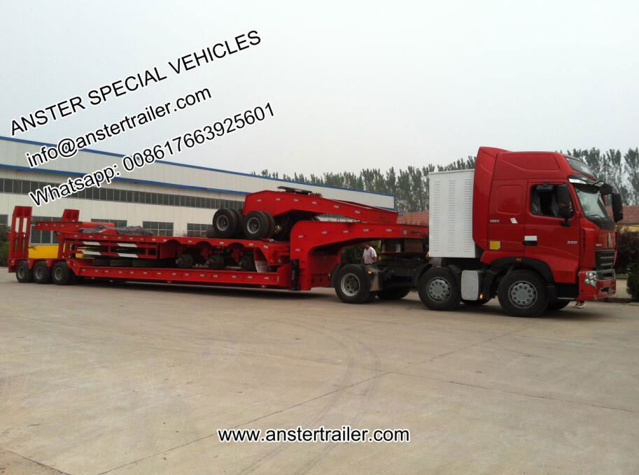 2 3 4 Axle lines 30 40 50 T Tons CIMC Lowbed lowboy Low Bed Trailer 2