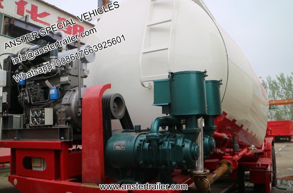2 3 4 Axles 30 40 50 m3 Cbm dry bulker pneumatic powder Cement Tanker Trailer 