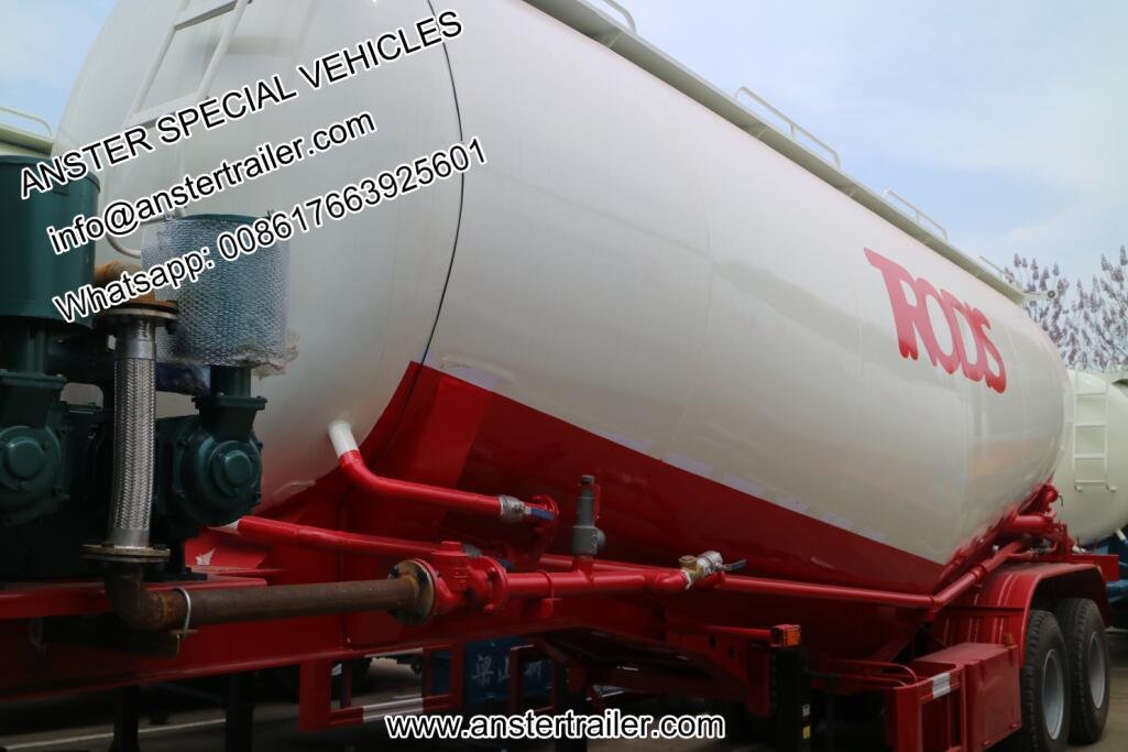 2 3 4 Axles 30 40 50 m3 Cbm dry bulker pneumatic powder Cement Tanker Trailer  2