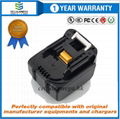 14.4V 3000mAh Li-ion Battery BL1430 for Makita BL1415 194066-1 194065-3 Drill 1