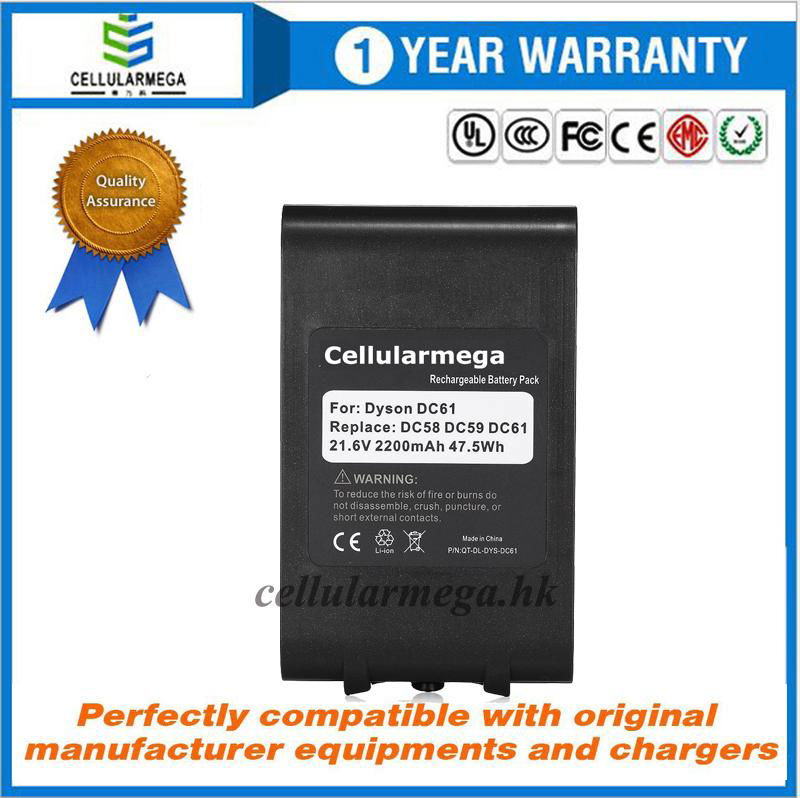 Cellularmega 2200mAh 21.6V Replacement Battery for Dyson V6 Dyson DC61 DC62 DC58