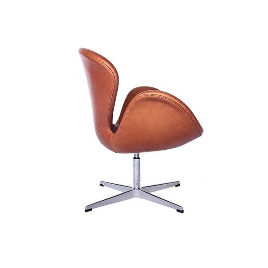 Modern classic furniture living room chair leather swan chair replica 3