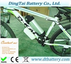 36v 10ah 12ah bottle dophin ebike battery pack with charger 250w 350w battery