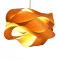 Hot design home decoration large luxury handmade wood pendant light 1