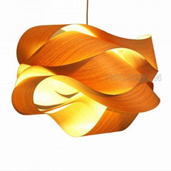 Hot design home decoration large luxury handmade wood pendant light