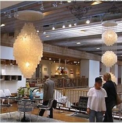 High quality large contemporary shell hotel lobby chandelier fixtures