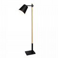 Simple design color changing industrial wooden reading floor lamp 3