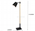 Simple design color changing industrial wooden reading floor lamp 4
