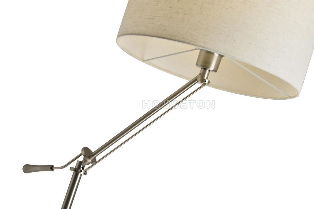 Hot sale modern fabric hotel standing flexible floor lamp shade 3