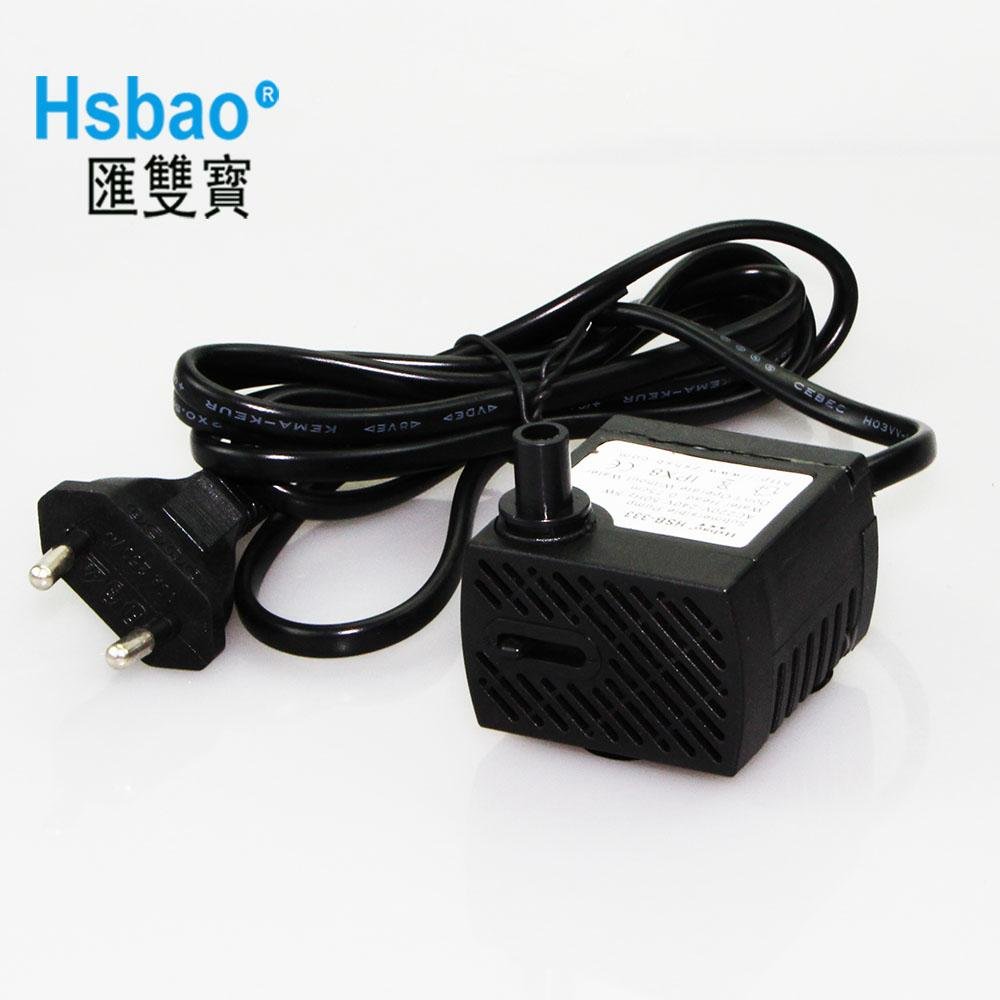 Hsbao 5W 300L/H Small Submersible Fountain Pump for pet drinking