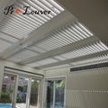 Pergola aluminum roof motorized operable louvers