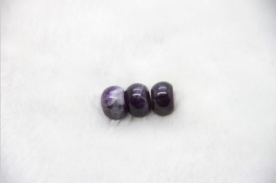 Natural Gemstones with Large Hole Size Round  Beads 5