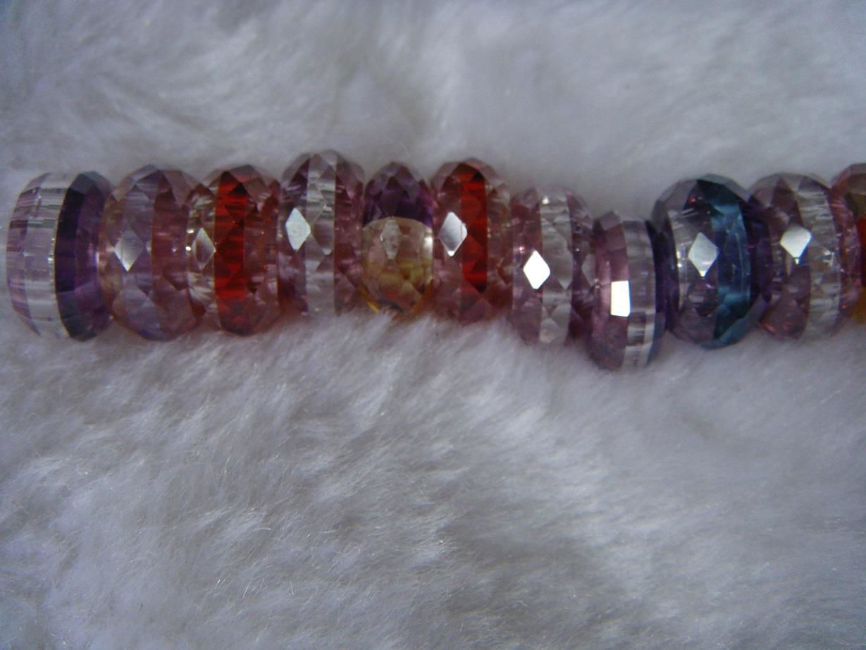 Murano stone Cubic zirconia beads for Large hole Beads with Multicolored 5