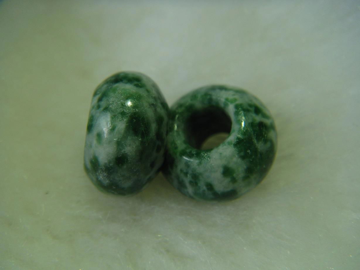 Natural Gemstones with Large Hole Size Round European Beads 2