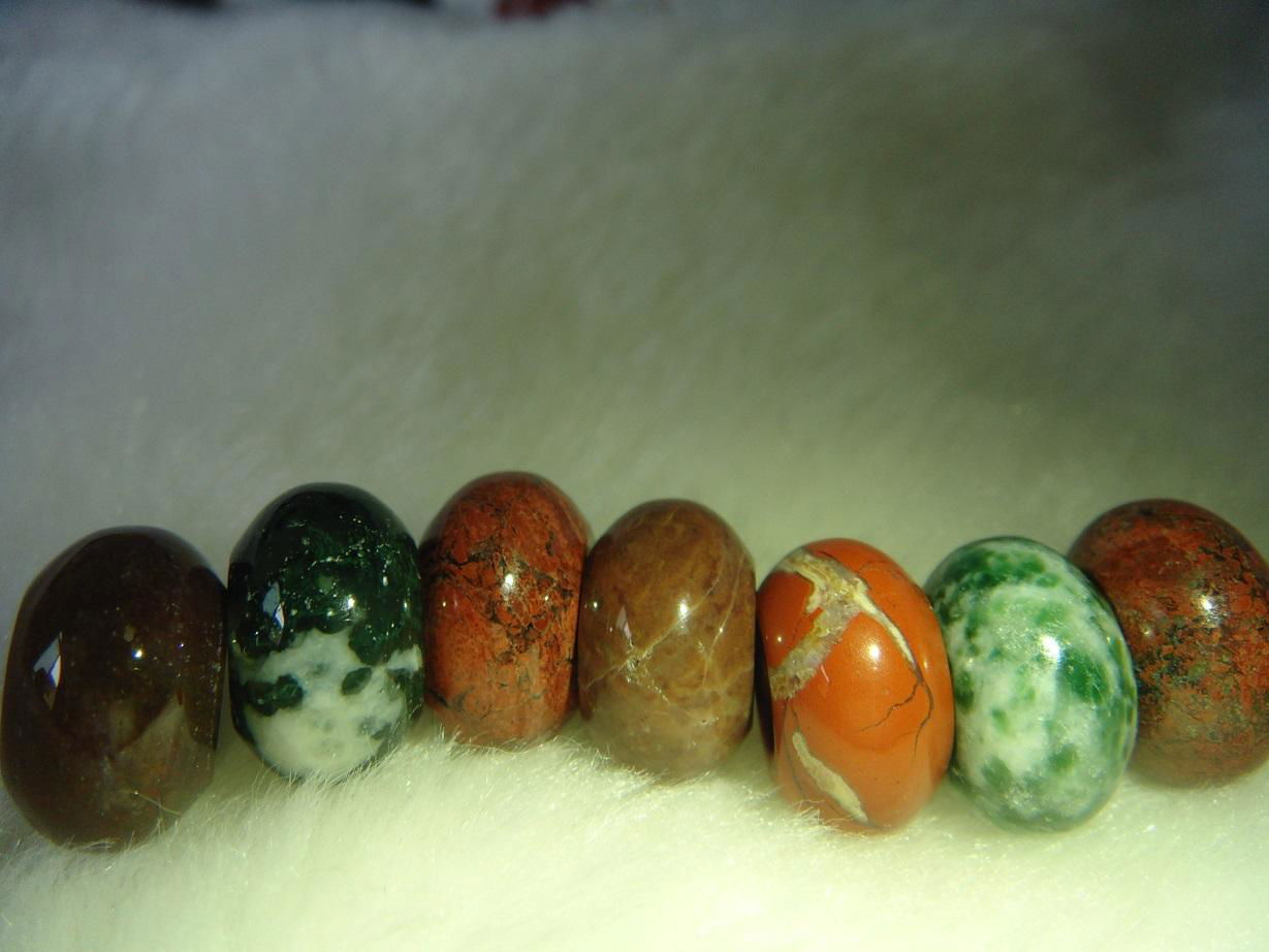 Natural Gemstones with Large Hole Size Round European Beads 3