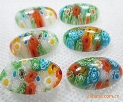 Wholsale Millefiori Glass Beads with Multicolored