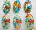 Wholsale Millefiori Glass Beads with Multicolored 3