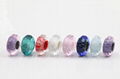 Murano Glass Beads with Faceted Surface