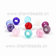 Wholesale Faceted Glass Beads Fit for DIY European Jewelry