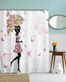 Hot sale polyester digital print shower curtain 2